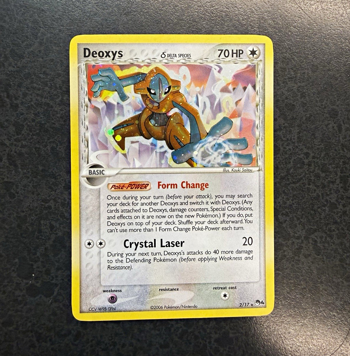 Pokemon TCG Deoxys 2/17 POP Series 4 Delta Species Holo 2006 Head Swril🌀