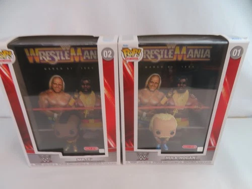 Funko POP! WWE Magazine Covers WrestleMania Hulk Hogan & Mr. T lot of 2