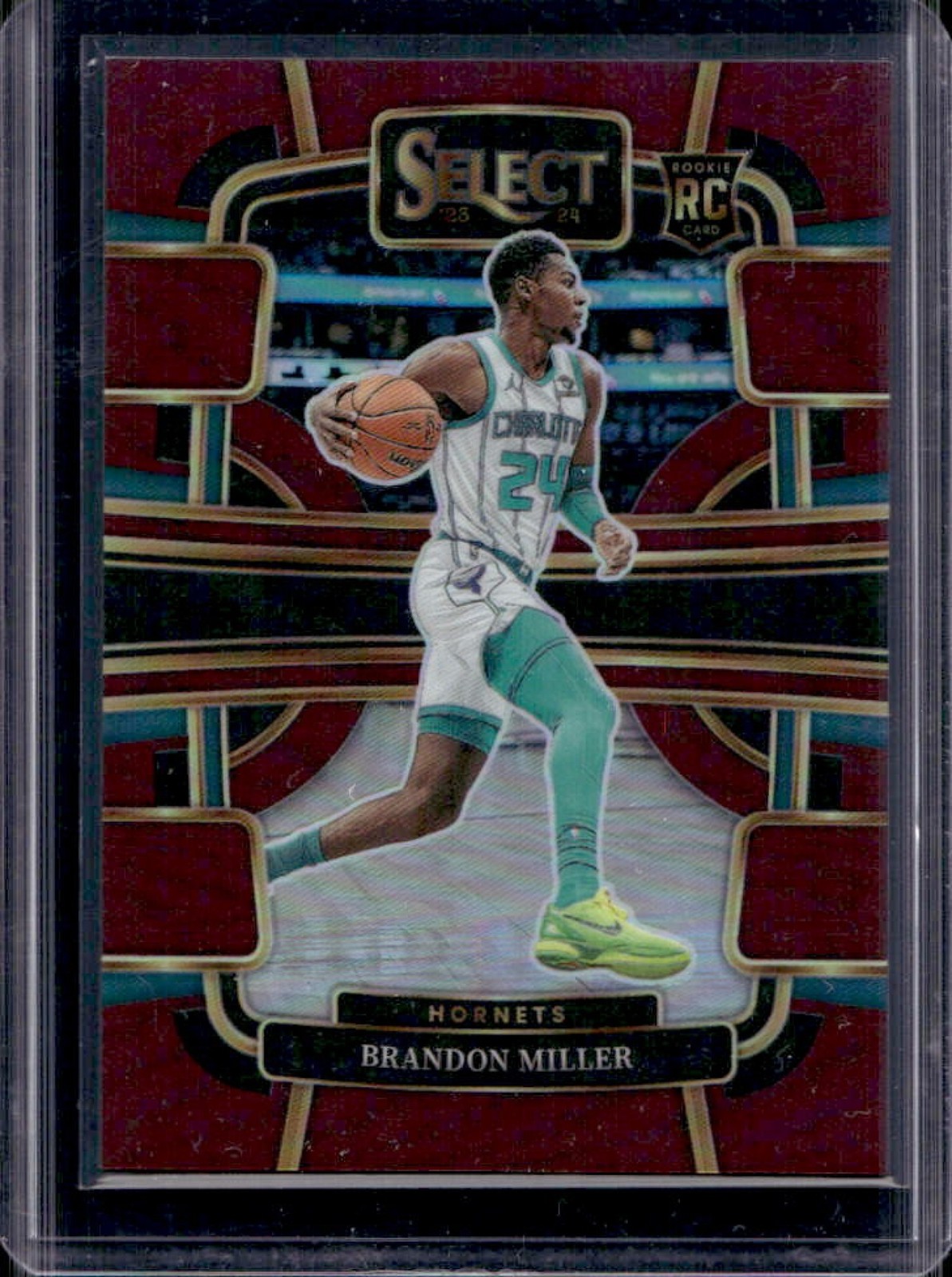2023-24 Panini Select Brandon Miller RC Maroon Prizm Concourse #/175 Hornets