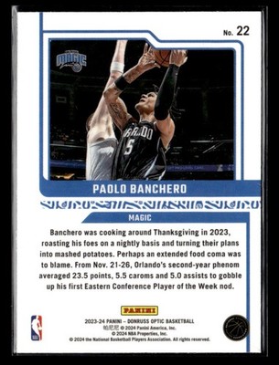 2023-24 Donruss Optic Paolo Banchero #22 Elite Dominators | eBay
