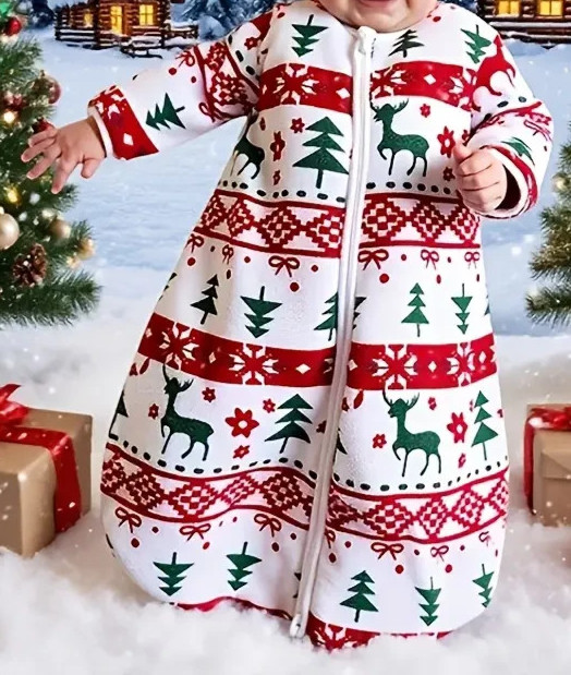 0-6 month-Baby Zip Up Robe-Warm-Fuzzy-27"-long from Back of Neck