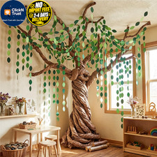 Resurhang Classroom Tree 3D Bulletin Board Decor Jungle 5.91 ft, Green, Brown