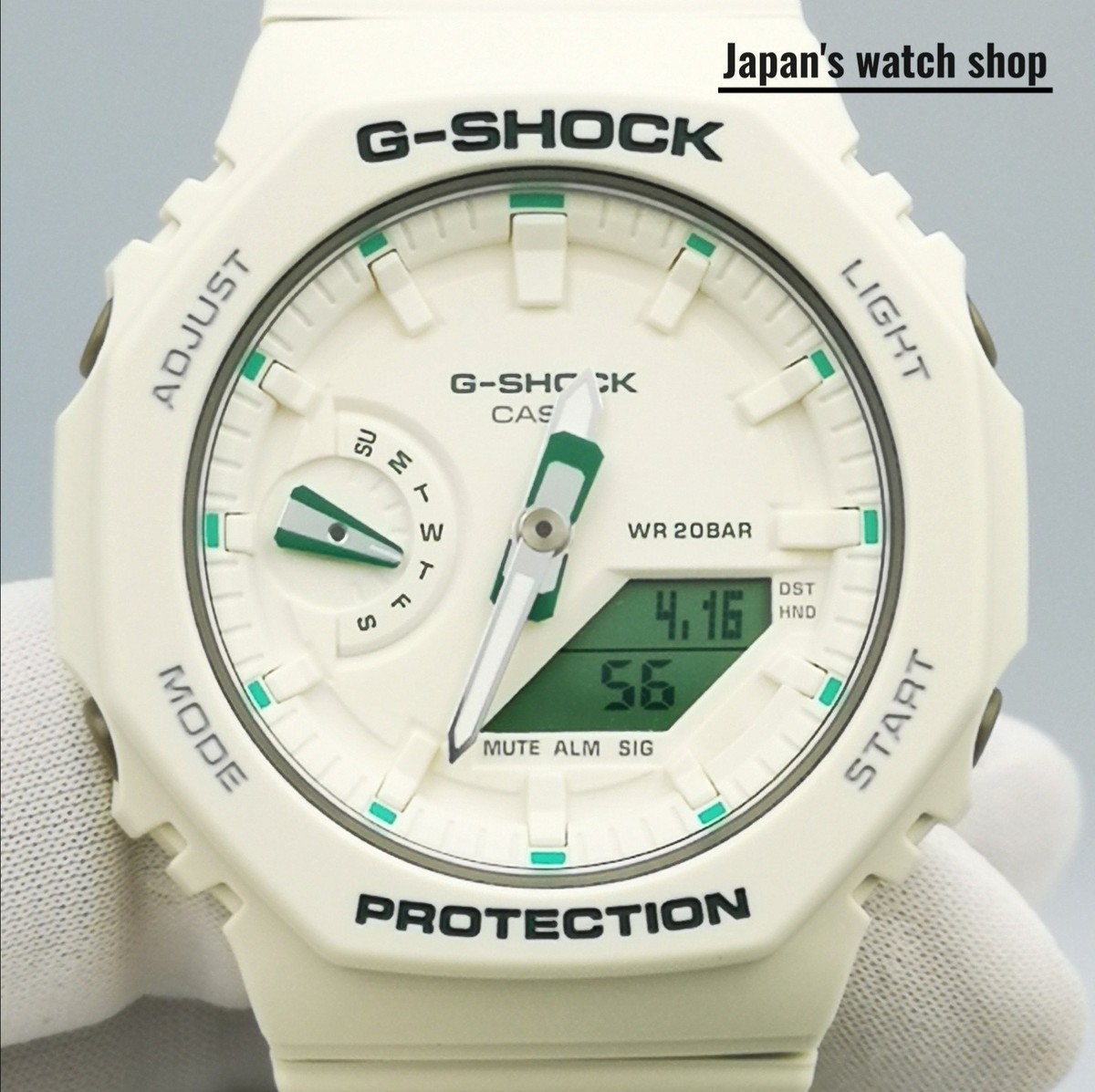 CASIO G-SHOCK GMA-S2100GA-7AJF White Chrono Alarm Women's Watch
