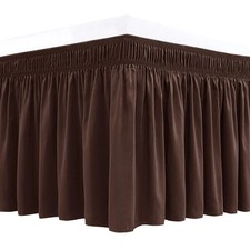 Wrap Around Bed Skirts for King Cal King Beds Short Drop of 12"...