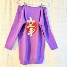 Coqui Frog Sweater Dress Prurple Size M Off The Shoulder Long Sleeve