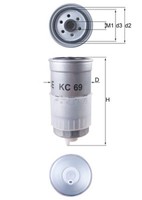 Knecht Kraftstofffilter KC 69 Anschraubfilter FüR VW Volvo Audi 850 Passat S70 4