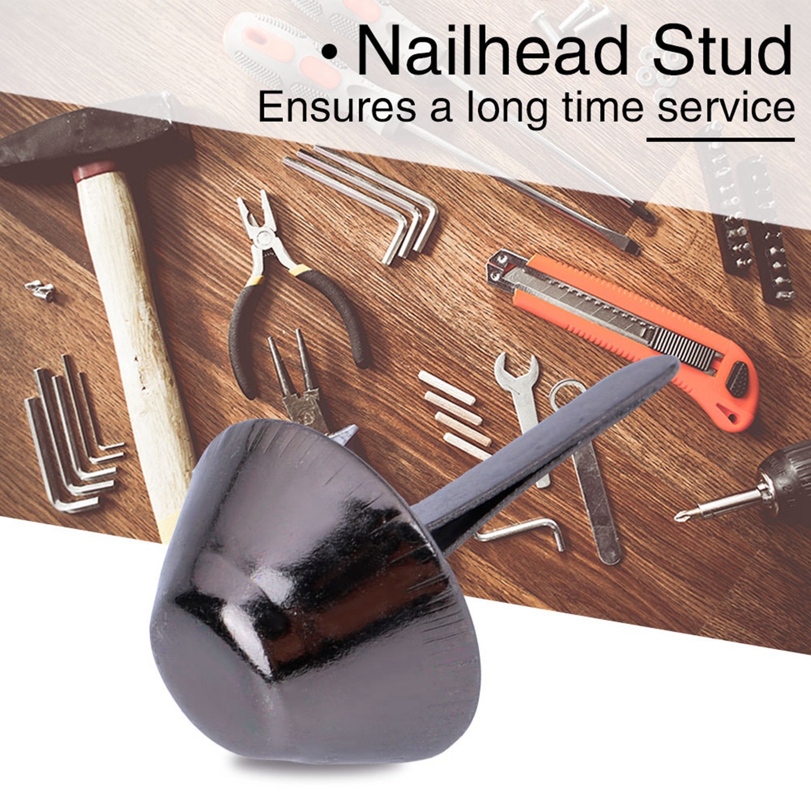 50 Pcs Nailhead Stud Cone Feet For Leather Craft Decoration Easy To Use