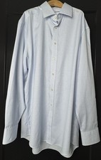 Charles Tyrwhitt Non-Iron Classic Fit Dress Shirt Men  s 16 34/35 Blue Check