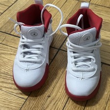 Boys Jordan Jumpman Pro White/Red Leather Mid...