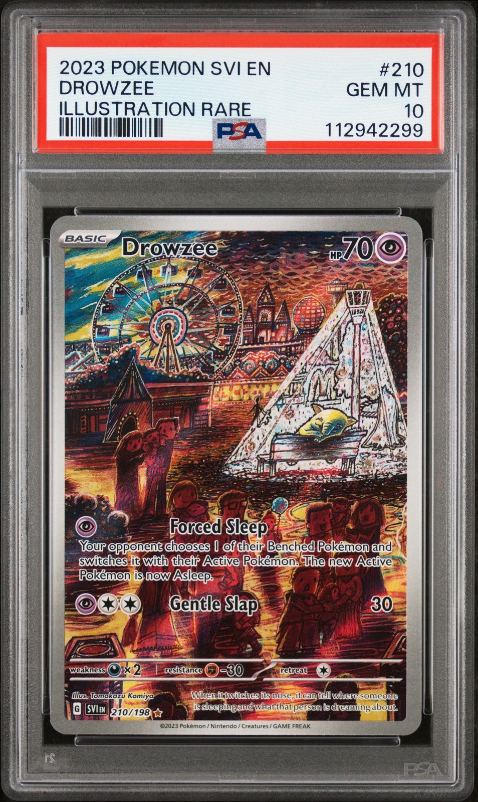 2023 POKEMON SVI EN-SCARLET & VIOLET ILLUSTRATION RARE #210 DROWZEE PSA 10