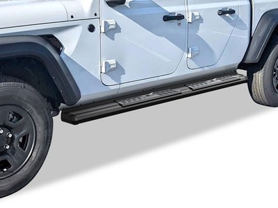 APS Black Board Nerf Bars Fit 20-26 Jeep Gladiator Crew Cab