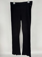 Tommy Hilfiger Black Logo Pocketed Flare Ribbed Pants Girl s Size XL 16
