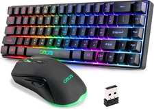 Wireless Gaming Keyboard and Mouse Combo, Include Mini 60% Merchanical Feel RGB