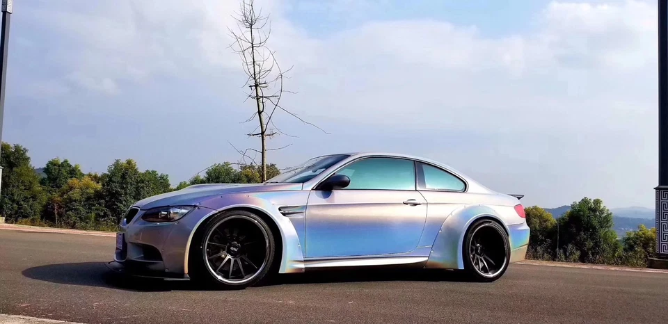 Kit de carrocería ancha estilo LB labio delantero guardabarros ensanchamiento alerón para BMW M3 E90 Foto 2 de 4