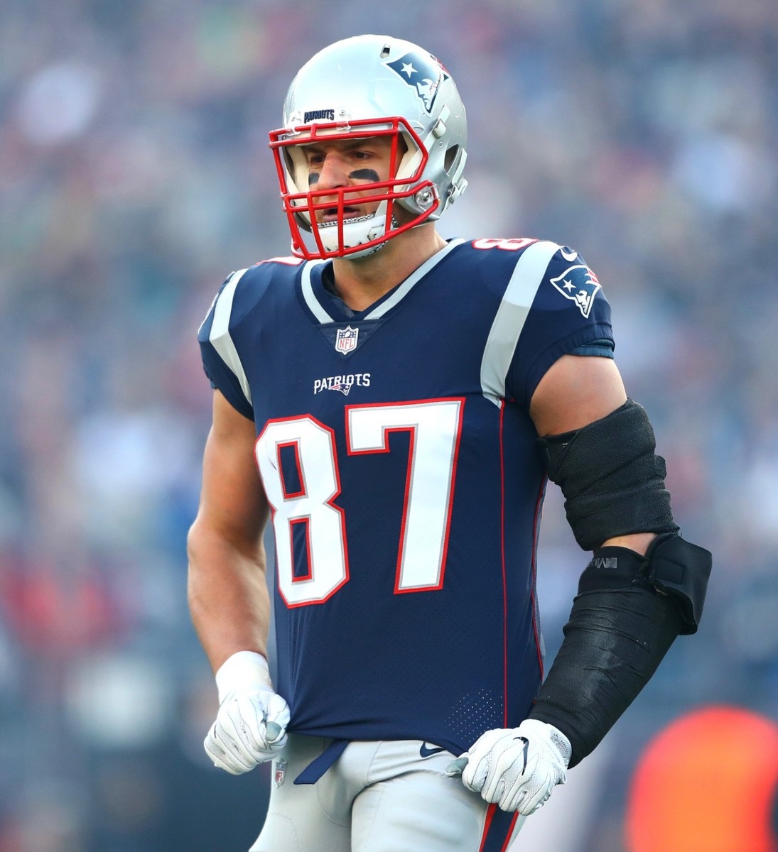 Authentic Rob Gronkowski New England Patriots Nike Vapor Elite