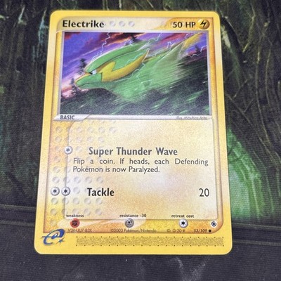 Vintage 2003 Pokemon Electrike E-Reader 53/109 Non Holo EX Ruby and Sapphire