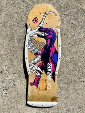 Vintage Tracker Skateboards Dan Wilkes Dinosaur Skateboard Deck 1987