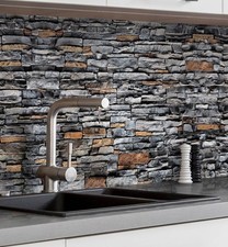 Küchenrückwand selbstklebend Mauer Schiefer Stein Spritzschutz Folie