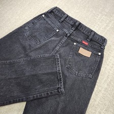 Vintage Wrangler Jeans Women 11x32 Cowboy Cut Slim Taper Black Denim 14MWZ USA