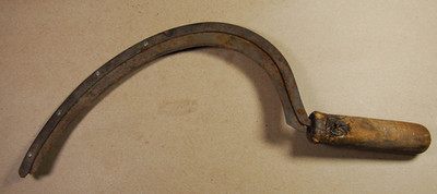 Vintage Hand Sickle w/Wood Handle Farm Tool Home Decor Scythe