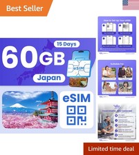 Prepaid Japan eSIM 60GB - Perfect for International Travel with Hotspot Support