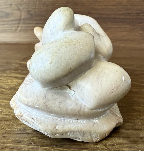 Abstract Art Marble Stone Sculpture Nude Intertwined Couple - Picture 10 of 11