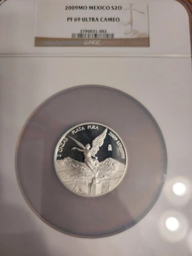 2009 MO Mexico 2 Onza Silver Libertad NGC PF 69 Ultra Cameo