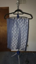 Louis Vuitton Blue and Silver Monogram Silk Shawl
