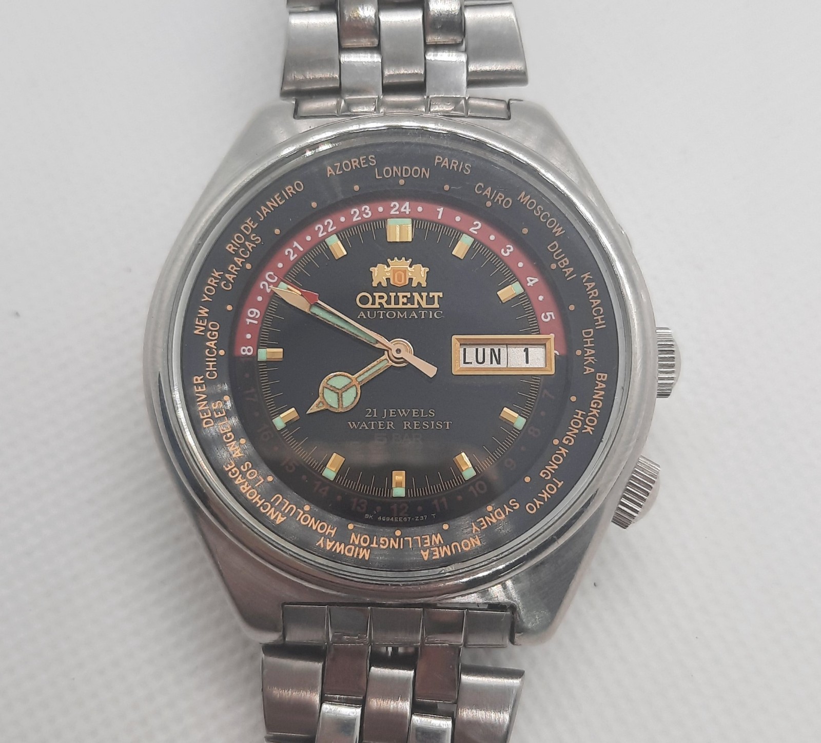 ORIENT Cities World Time 5 Bar Automatic Vintage … - image 1