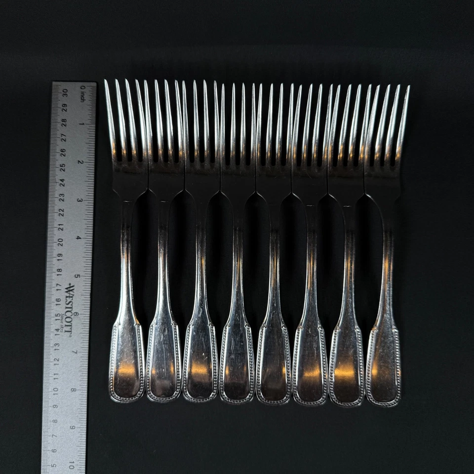 12X GUY DEGRENNE 18-10 Francia Acero Inoxidable Tenedores de Cena Cubiertos Cubiertos 7-8" Foto 3 de 4