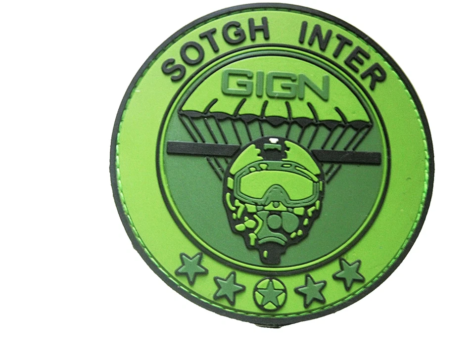 ECUSSON PVC GEND. GROUPE D'INTERVENTION SOTGH CHUTEURS OPS CRAP (MODEL VERT) - Photo 1/1
