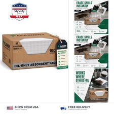FlashDry Oil Absorbent Pads, High Absorbency 17.5  x 13.5  , 100 Count  Oil a...