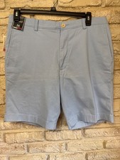 NWT Roundtree Yorke Mens Stretch Blue Flat Front Shorts Size 36