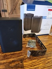 Pair Of Insignia- 2-Way Indoor/Outdoor Speakers NS-IOPS22 With Mounting Brackets