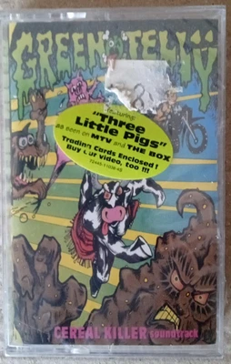 GREEN JELLY (JELLO) - "CEREAL KILLER SOUNDTRACK" NEW CASSETTE W/ HYPE STICKER!! - Image 1 of 3