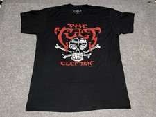 NEW THE CULT Skull Bones Electric 8525 Tour Black L Concert Shirt 10.21.25 SATX