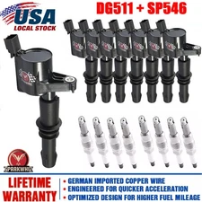 8 Pack Ignition Coils and Spark Plugs For Ford F-150 4.6/5.4L V8 2005-2008 DG511