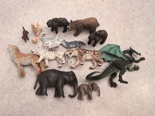 Lot Of Animal Figures Mixed Brands,  Safari Schleich, Tiger, Bear, Gorilla +++