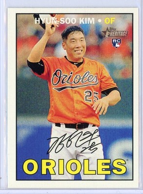 2016 Topps Heritage High Number Action Image Variation 721 Hyun-Soo Kim RC