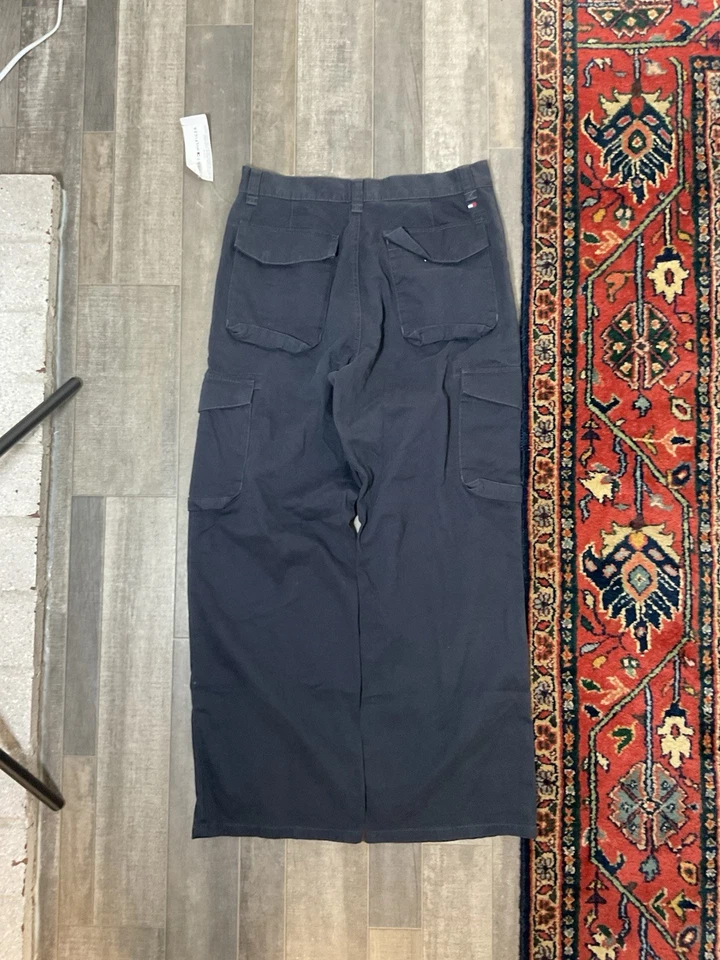 Pantalones Tommy Hilfiger Azul Marino Bolsillos Carga Pierna Ancha Talla 14 Nuevos con Etiquetas Foto 4 de 4