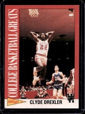 1992-93 Kellogg's Raisin Bran College Basketball Greats Clyde Drexler #2 Cougars