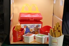 Vintage Fisher Price McDonald's Happy Meal 1989 Box with Food