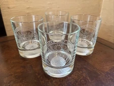 US Golf Association Etched Golf Ball Whiskey Cocktail Tumbler Set Of 4