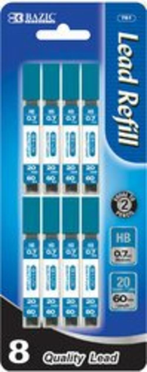 BAZIC 20 Ct. 0. 7mm Mechanical Pencil Leads (8/pack)