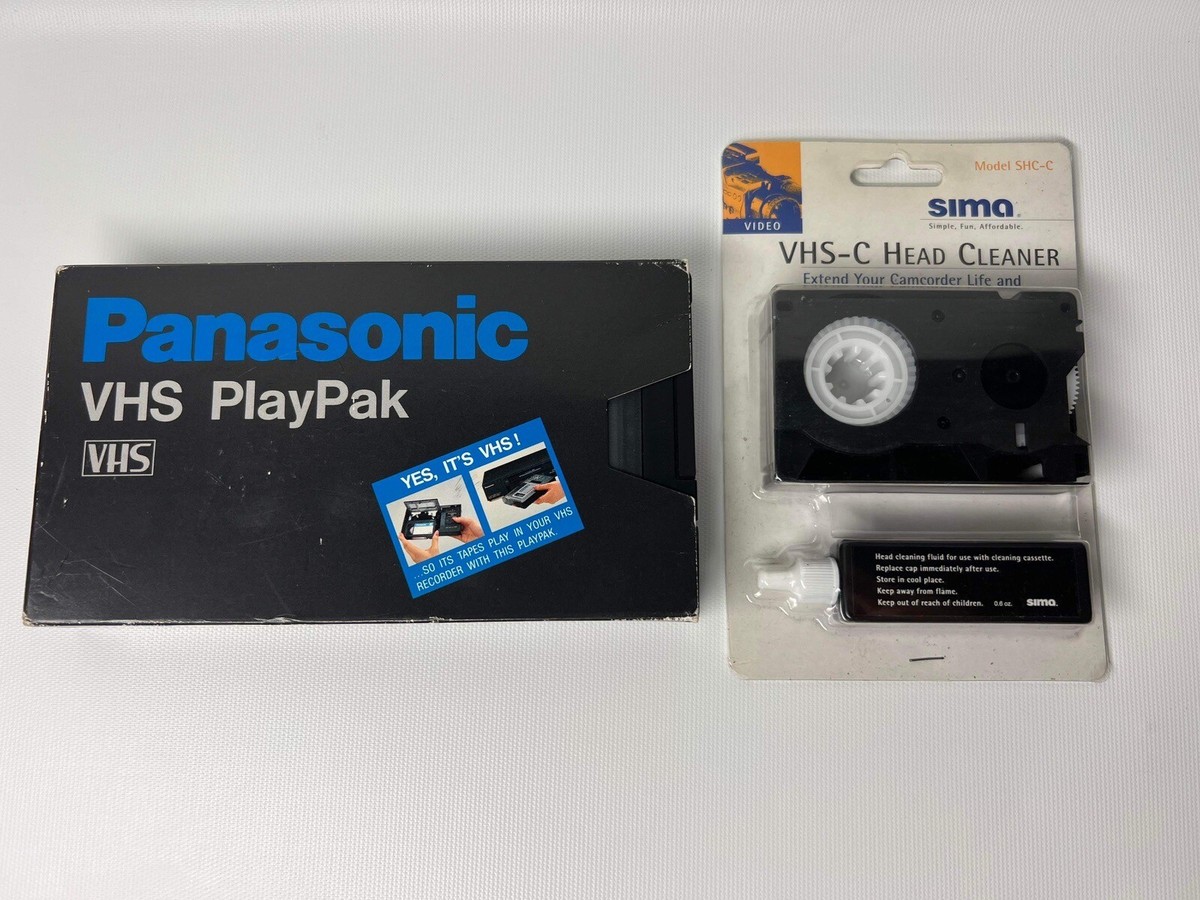 Panasonic VHS PlayPak Adapter Cassette VHS-C Head Cleaner | eBay