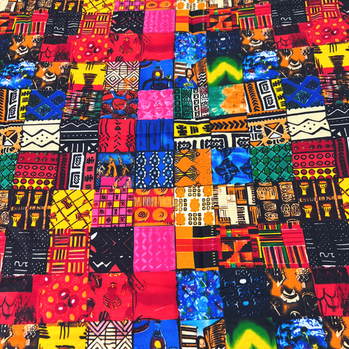 Tela africana estampado étnico mujeres Ankara yardas 100 % algodón material de costura - Imagen 28 de 73