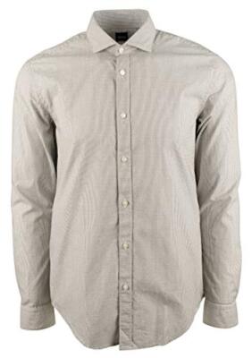 Hugo Boss Men's Ridley Slim Fit Long Sleeves Shirt-OG Open Green, XL