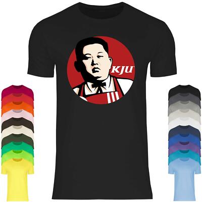 Kim Jong-un Nordkorea President Logo Parodie Diktator Herren T-Shirt