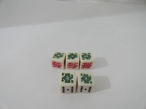 Poker Dice Vintage Bakrlite - Picture 7 of 9
