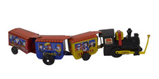 Vintage 1970's Wind-Up Comic Zig-Zag Express MTU Tin Toy Train WORKS 